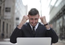 Happy Man with Laptop