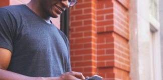 Man Using Smartphone